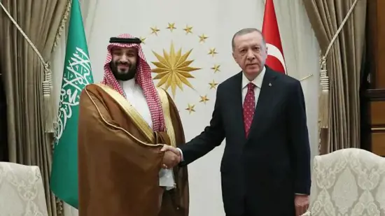 أردوغان يجري محادثة هاتفية مع ولي العهد السعودي