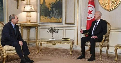 "المقداد" يعلن اقتراب إعادة افتتاح سفارة نظام الأسد في تونس
