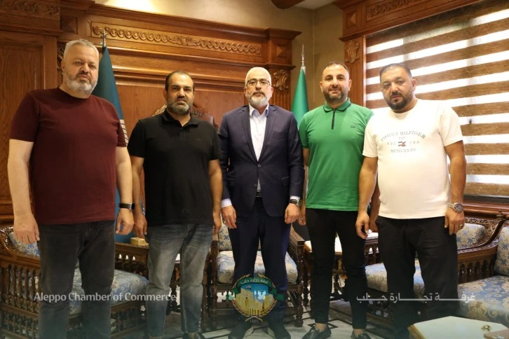 غرفة تجارة حلب تبحث فرص الاستثمار والتعاون الاقتصادي مع وفد من رجال الأعمال الأتراك