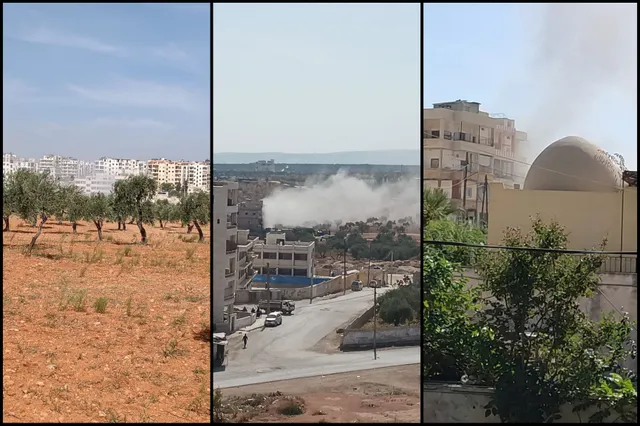 شهداء وجرحى بقصف صاروخي للنظام استهدف مركز مدينة إدلب