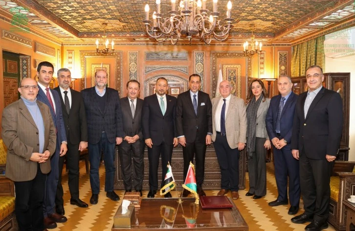 غرفة تجارة دمشق تستقبل سفير المملكة الأردنية الهاشمية 