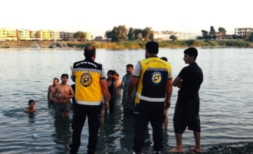 "طوارئ الرقة" تطلق حملة توعية للحد من حوادث الغرق على ضفاف نهر الفرات