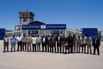 جولة لوفد الهيئة العامة للطيران المدني الكويتي لمطار دير الزور الدولي 
