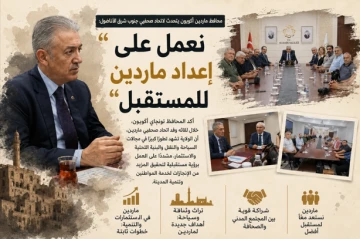 محافظ ماردين أكّويون يتحدث لاتحاد صحفيي جنوب شرق الأناضول: "نعمل على إعداد ماردين للمستقبل"