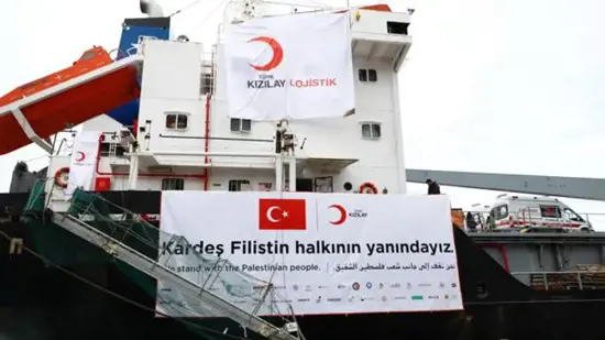 إنطلاق سفينة المساعدات الإنسانية التركية الثامنة إلى غزة