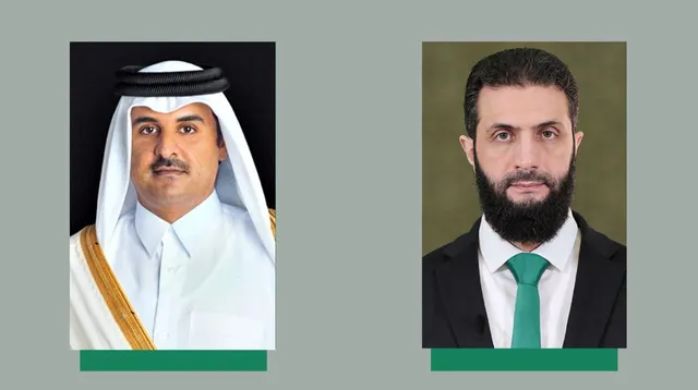&quot;الشرع&quot; و &quot;أمير قطر&quot; يبحثان هاتفياً تطورات الأوضاع في سوريا والعلاقات الثنائية
