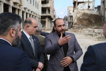 جولة ميدانية لوفد من وزارة. الأشغال بمحافظة درعا. 