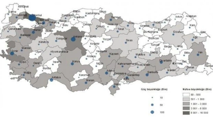 خريطة الهجرة في تركيا: إليك المدن التي تستقبل وترسل أكبر عدد من المهاجرين!