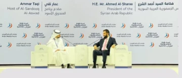 الشرع: تحرير دمشق أعاد الأمل للمنطقة وسوريا تحولت إلى فرصة استثمارية وممر تجاري آمن